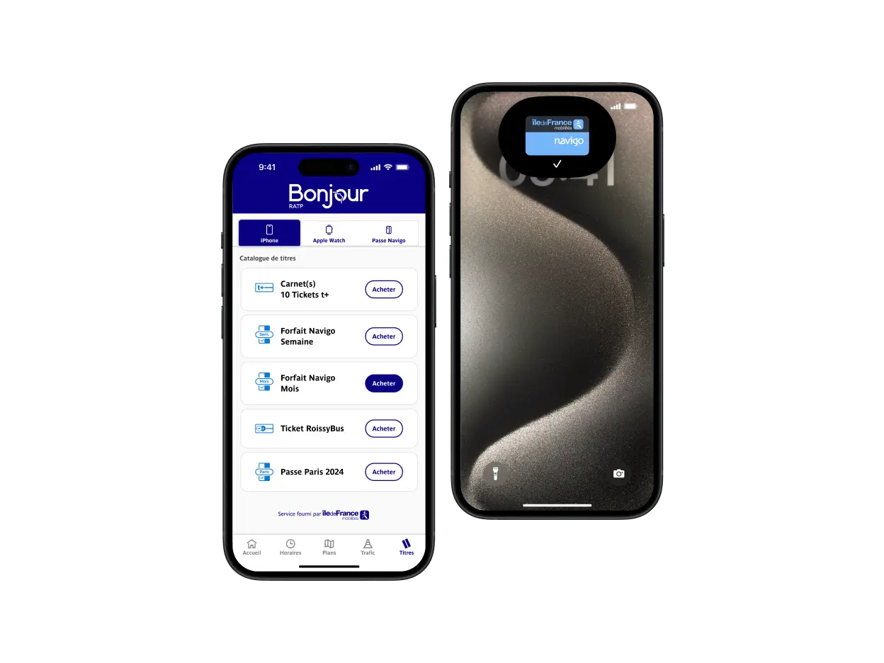 Recharger son passe Navigo dans l’application Bonjour RATP