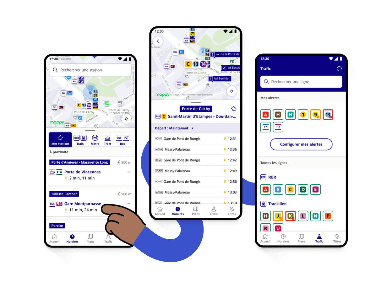Retrouver les horaires en temps réel dans l’app Bonjour RATP